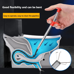 Spring Pipe Dredging Tools Drain Snake Drain Cleaner Sticks Clog Remover Cleaning Hous close-up view
