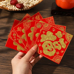 5pcs 2026 Year of the Horse Spring Festival Mini Fu Character Stickers | Chinese Luna alternate view