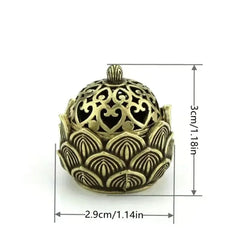 Lotus Incense Holder | Mini Asian Style Cone Burner Zen Decor Gift close-up view