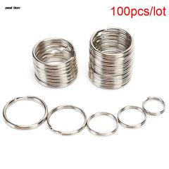 Stainless Steel Split Key Ring 100 Pcs