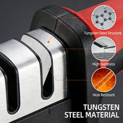 Tungsten Carbide Knife Sharpener | Stainless Steel Kitchen Sharpening Tool detail view
