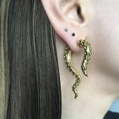 Octopus tentacle front back earring, Octopus earring Gothic earring Octopus tentacle earring ear front back earrings octopus