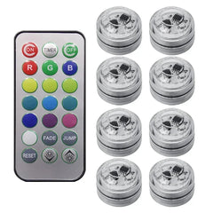 Wireless Adhesive LED Car Interior Ambient Light Remote Control Decor Auto Roof Foot Atmosphere Lamp