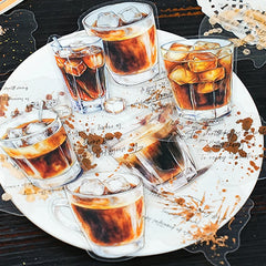 Mr Paper 90 Pieces Coffee Freedom Series PET Waterproof Sticker Pack | Creative Scrap alternate view