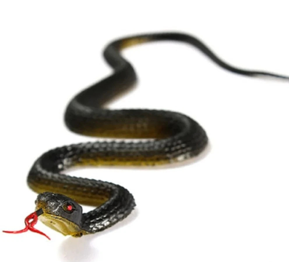 45cm Fake Realistic Rubber Toy Snake Simulation Anaconda Scary Halloween To Scare Birds Props Prank