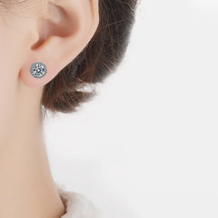 New 925 Sterling Silver 2ct Moissanite Earrings for Women Exquisite Student Girlfriend W detail view