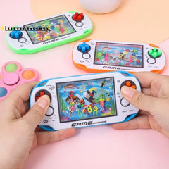 Retro Water Ring Game Machine Child Handheld Game Machine Water Circle Ring Toss Squeeze Toy Parent-