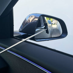 Car rearview mirror wiper, telescopic handle car rearview mirror wiper, car glass clea close-up view