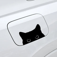 1 piece Hot Car Sticker Accessories Poor Cat Is Stealing with Big Eyes Watch Vinyl Car Styling Cover Waterproof PVC