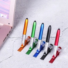 4 In 1 Multifunction Ballpoint Pen with LED Light Fold Phone Holder Night Read Writin alternate view