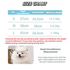 Dog Sun Hat with Ear Holes | Breathable Cotton Bucket Hat for Small Pets alternate view