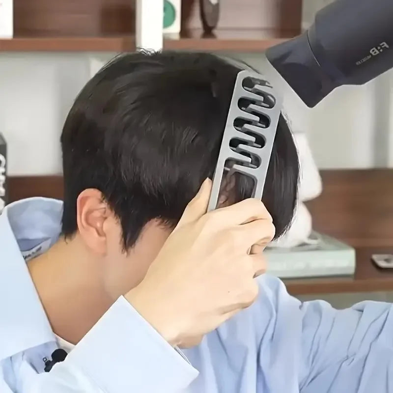 New Volumizing Wide-Tooth Hair Styling Comb Textured Styling Comb Korea Style Seam Covering Bangs Ha