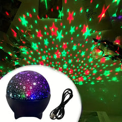 LED Night Light Star Projector | Starry Sky Galaxy Moon Lamp with Auto Color Changing close-up view