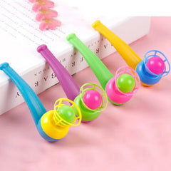 5/10PCS Blow Pipe & Balls Blow Blowing Outdoors Toys Sports Games Gift Plastic Pipe Balls Toy Girls