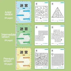 Kid's Maze Game Book Student Concentration Training Book Intellectual Development Educ close-up view