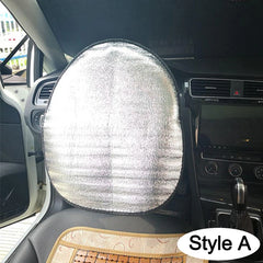 Steering Wheel Sun Shade Foldable Anti-UV | Silver