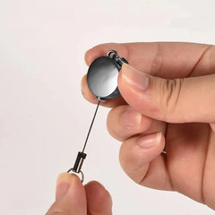 Retractable Key Chain Pull Back Recoil Key Ring Anti-Lost ID Card Holder