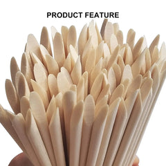 100/50pcs Nail Art Pusher Orange Wood Sticks Cuticle Pusher Remover Rhinestones Dotti alternate view