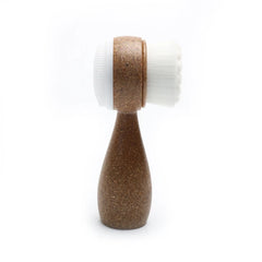 Double Sided Facial Brush | Coconut Handle Exfoliating Cleanser detail view