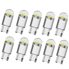 2/10pcs W5W 194 T10 Glass Housing Cob LED Car bulb 3000K 6000K White Blue Red Wedge License Plate La