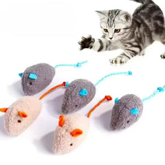 12PCS Interactive Plush Rat Cat Toys detail view