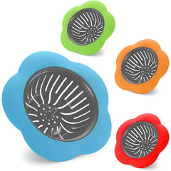 2PCS Silicone Kitchen Sink Strainer Anti-Clog Drain Filter Net Stopper for 4.5 Inch Drains