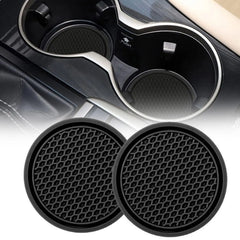 Car Cup Holder Coasters Non-Slip Rhinestone Rubber Pad 2 Pcs alternate view