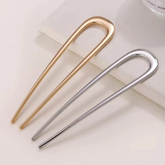 AWAYTR Girls French Pins Hair Pins Metal U-Shaped Hair Clip Hair Vintage Twist Hairpin Long Thick Hair Updo Bun Women Gifts