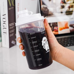 Espresso Cappuccino Latte Bottle With Lid Cartoon Design For Home Barista Kitchen Access detail view