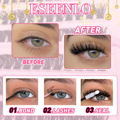 Individual Lashes 8-16mm 200pcs Cluster Lashes Natural Look Mixed Tray DIY Eyelash Extension Volume Lash Clusters Eyelashes Long