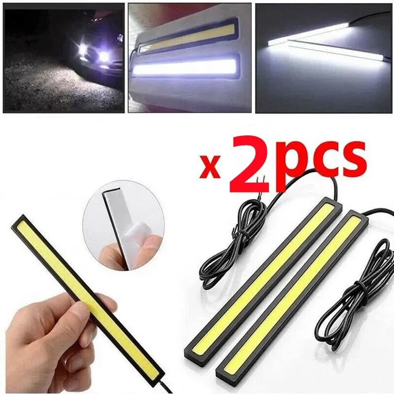Universal Waterproof Daytime Running Lights | COB LED Fog Lamp Strip for Cars