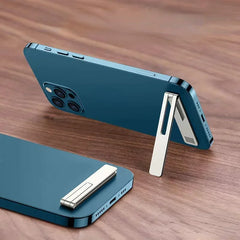 Magnetic Ultra Thin Foldable Mobile Phone Holder Bracket Metal Alloy Desktop Cell Phon close-up view
