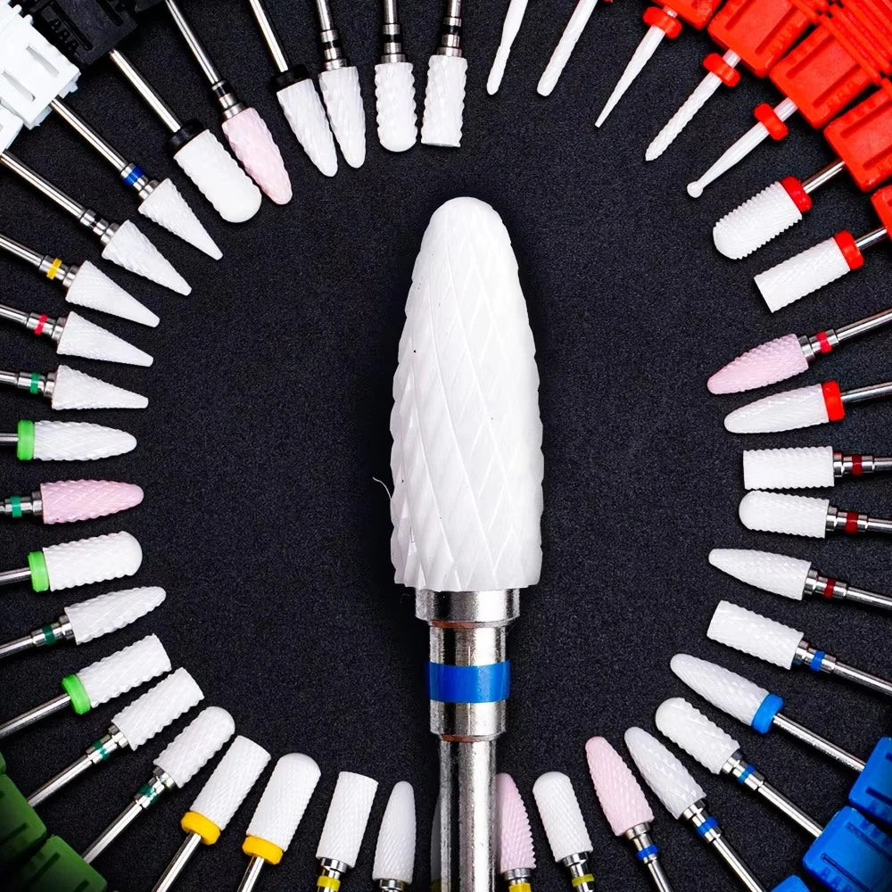 1pcs Ceramic Milling Cutter Nail Drill Bits Electric Manicure Drills Pedicure Mill Bits Machine File