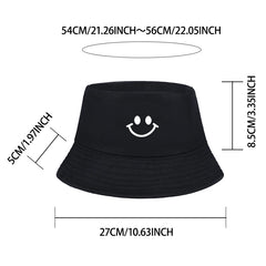 Smiley Face Fisherman Hat for Kids | Cute UV Protective Foldable Sun Hat alternate view