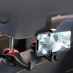2-in-1 Multi-functional Car Headrest Phone Holder Hidden Rear Seat Lock Type Mobile Ph close-up view