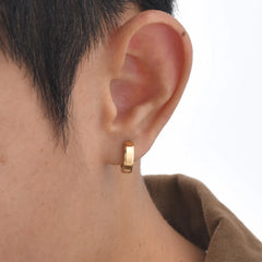 Men Hoop Earrings | Stainless Steel Small Huggies Earrings for Daily Wear alternate view