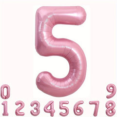 40-Inch Pink Foil Number Balloon | Birthday Party Decoration close-up view