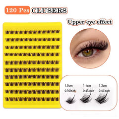 120 Pcs Eyelash Clusters | DIY Natural Wispy Lashes for Home Use close-up view