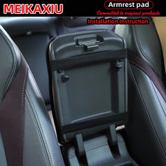 Artificial Rabbit Fur Leopard Print Car Armrest Pad detail view