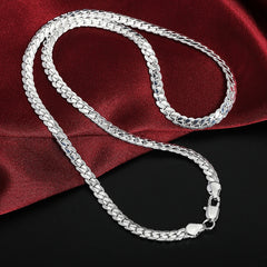 925 Sterling Silver Snake Chain Necklace for Women Men detail view