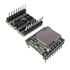 DFPlayer Mini MP3 Player Module | 16P TF Card U Disk Audio Voice Board close-up view
