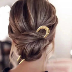 AWAYTR Girls French Pins Hair Pins Metal U-Shaped Hair Clip Hair Vintage Twist Hairpin Long Thick Hair Updo Bun Women Gifts