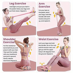 38cm Full Body Workout Resistance Bands | TPE Elastic Tubes with Foam Grips close-up view