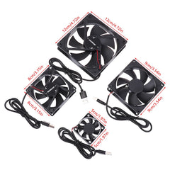 5V USB Router Cooling Fan | Quiet Brushless Desktop Cooler for TV Box Modem PC close-up view