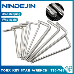 Torx Key Wrench L Type Double-Ended Carbon Steel Nickel Plated