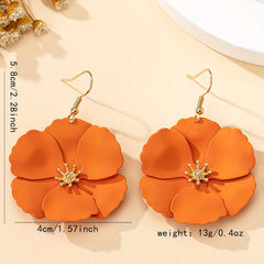 Women’s Floral Drop Earrings | Lightweight Spring and Summer Jewelry close-up view