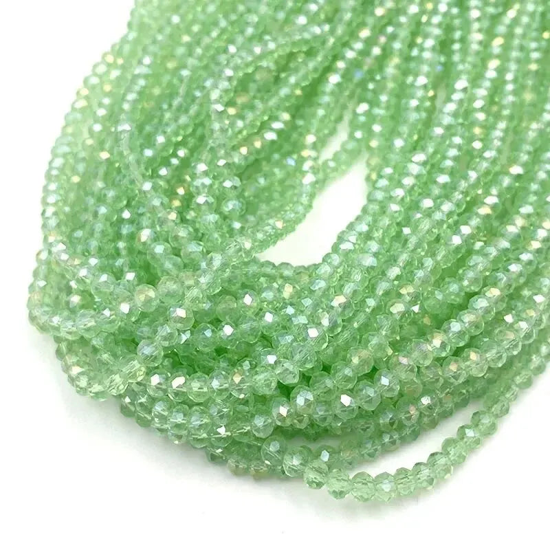 A 4mm Flat Bead Wheel Bead Loose Bead Crystal Glass Bead Bracelet Necklace Beaded Material DIY Jewel