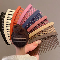 1Pcs Colorful Plastic Side Hair Twist Combs French Twist Comb Women Fine Hair Clips Hairs Styling Accessories Wholesale 7 Colors