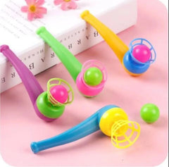 12PCS Suspended Blow Pipe Blow Ball Rod Game Children Balance Training Floating Blowin close-up view