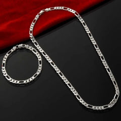 Men Women Bracelet Necklace Jewelry Set Lady Christma Gifts Charms Wedding
